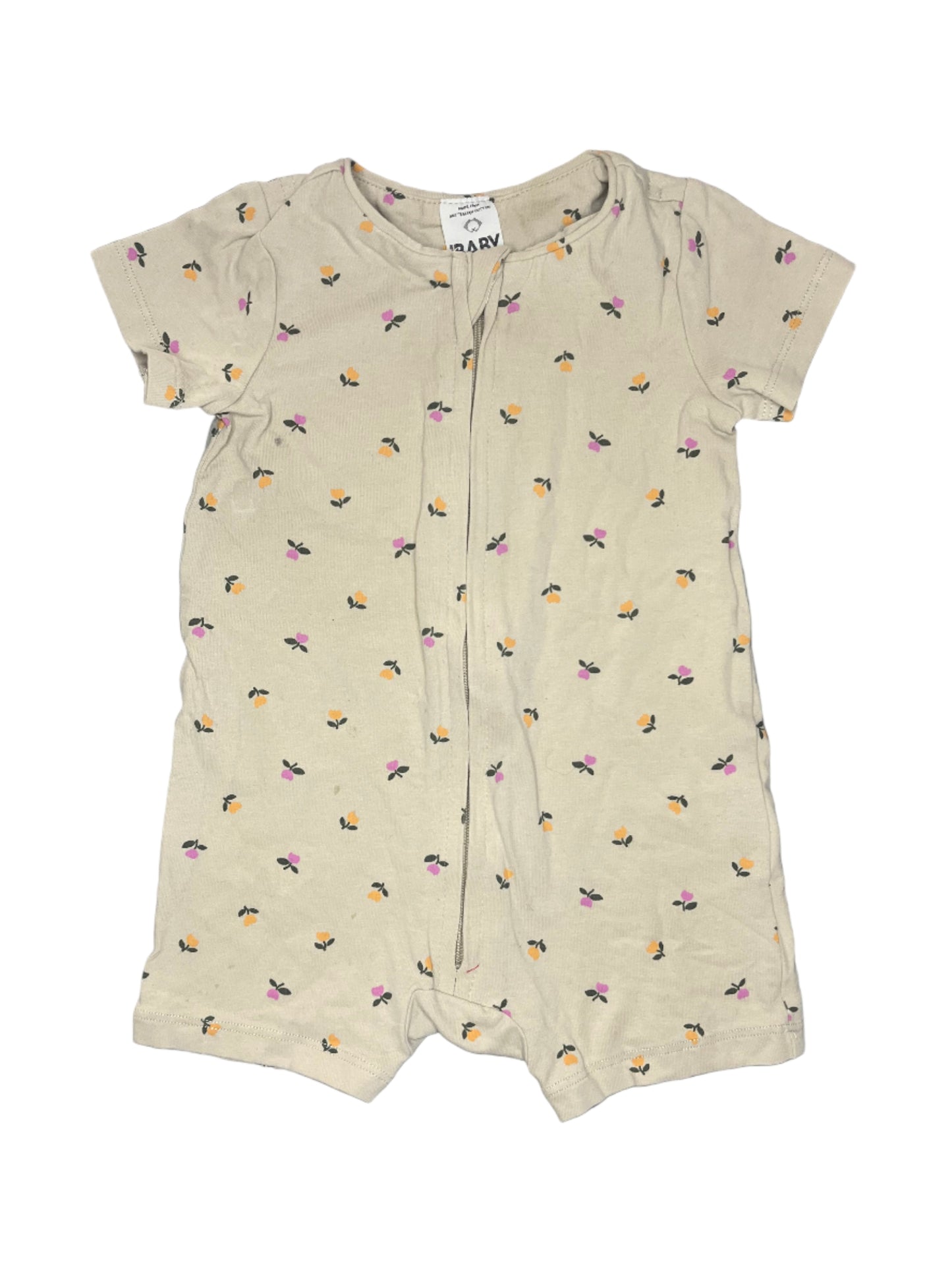 3-6M Floral romper - Cotton On
