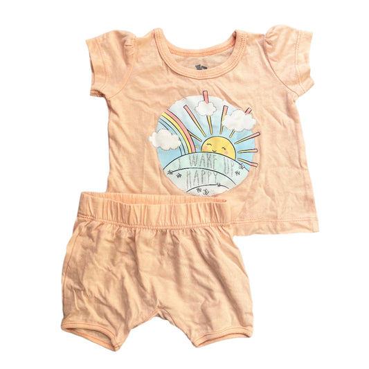 1-3M I wake up happy pajama set - Woolworths
