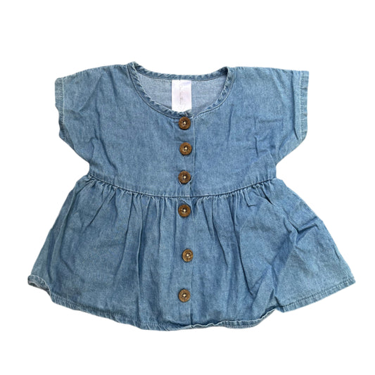 3-6M Front button Dress - OneTwoThree