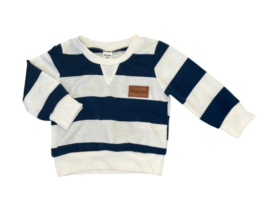 6-9M Blue stripe tracksuit top - Shein