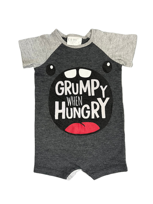 3-6M Grumpy when hungry romper - Real Baby