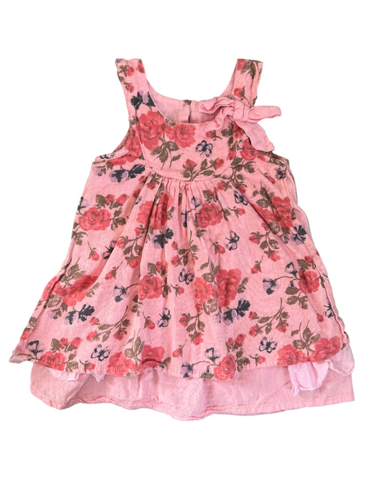 3-4Y Pink floral dress - Fresh Produce