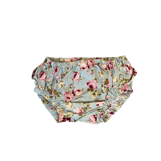 3-6M Blue floral pattern bloomer - Butter