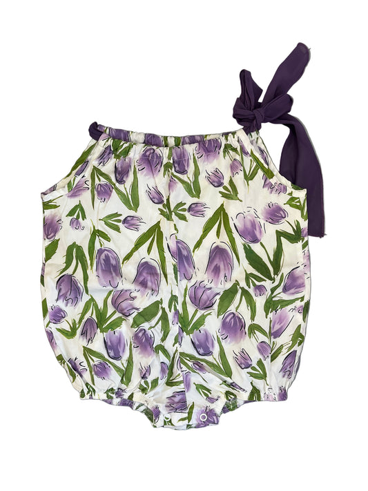 9-12M Tulip pattern romper - Just Chillin