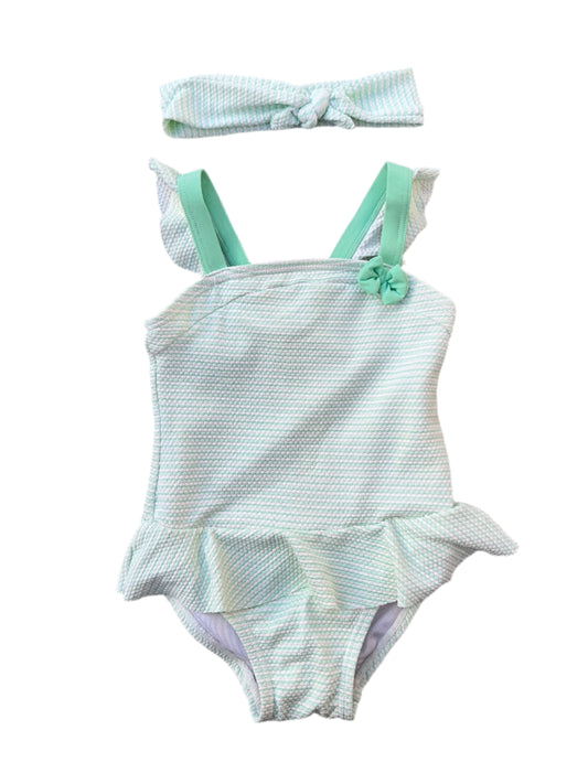 6-12M Swimsuit with matching headband - Woolworths