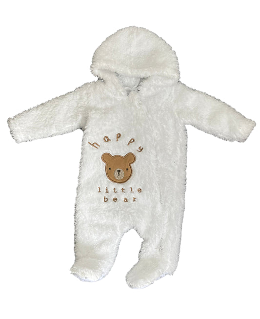 Newborn Happy little Bear hooded grow - Jet