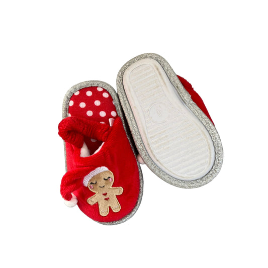 Size 5 Gingerbread christmas slippers