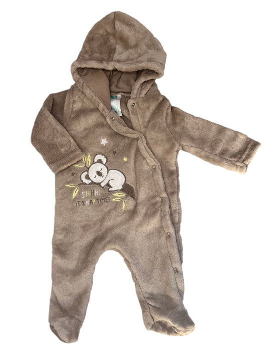 0-3M Hooded fleece one-piece - Ackermans Baby