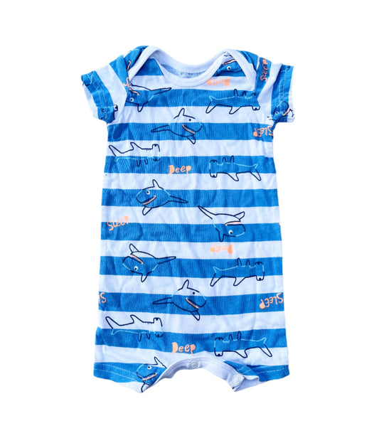 1-3M Shark romper - Woolworths