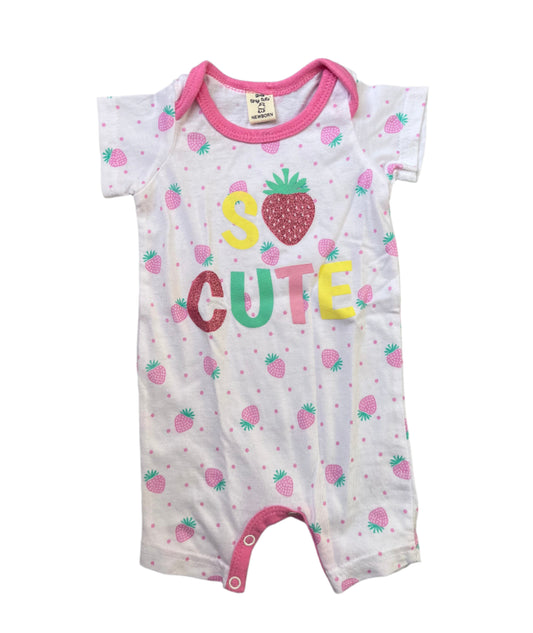 Newborn So cute strawberry romper - Tiny tots