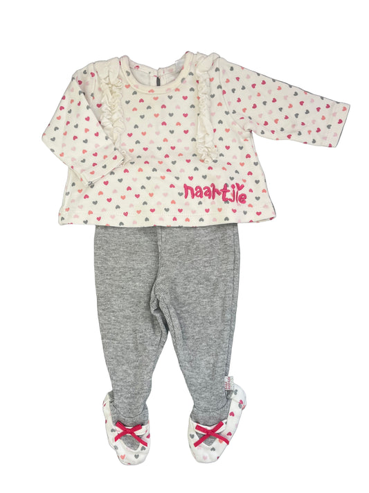 Newborn Mini heart long sleeve tee with matching leggings - Naartjie