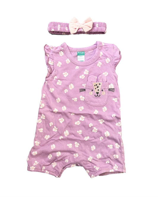 0-3M Romper with matching headband - Ackermans Baby