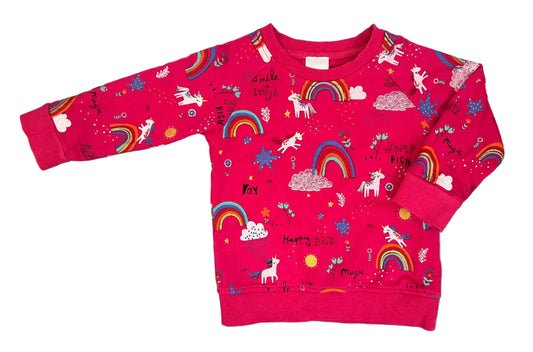 3-4Y Unicorn & Rainbow print Sweatshirt - Pop Candy