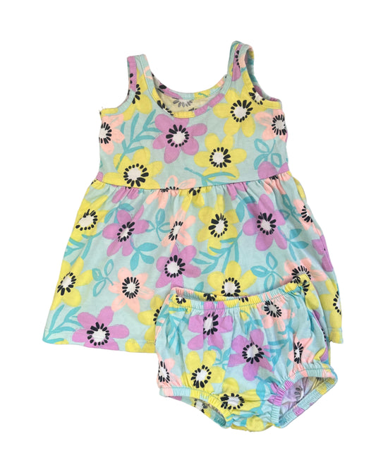 1-3M Floral dress with matching bloomer - Woolworths