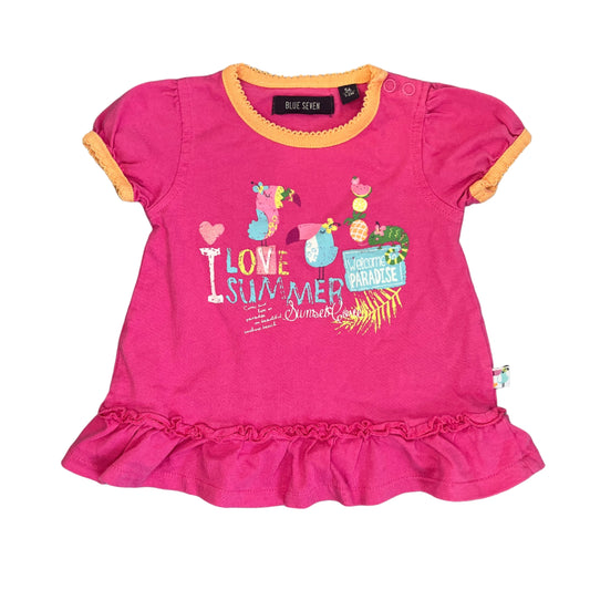 1-2M I Love Summer Dress - Blue Seven
