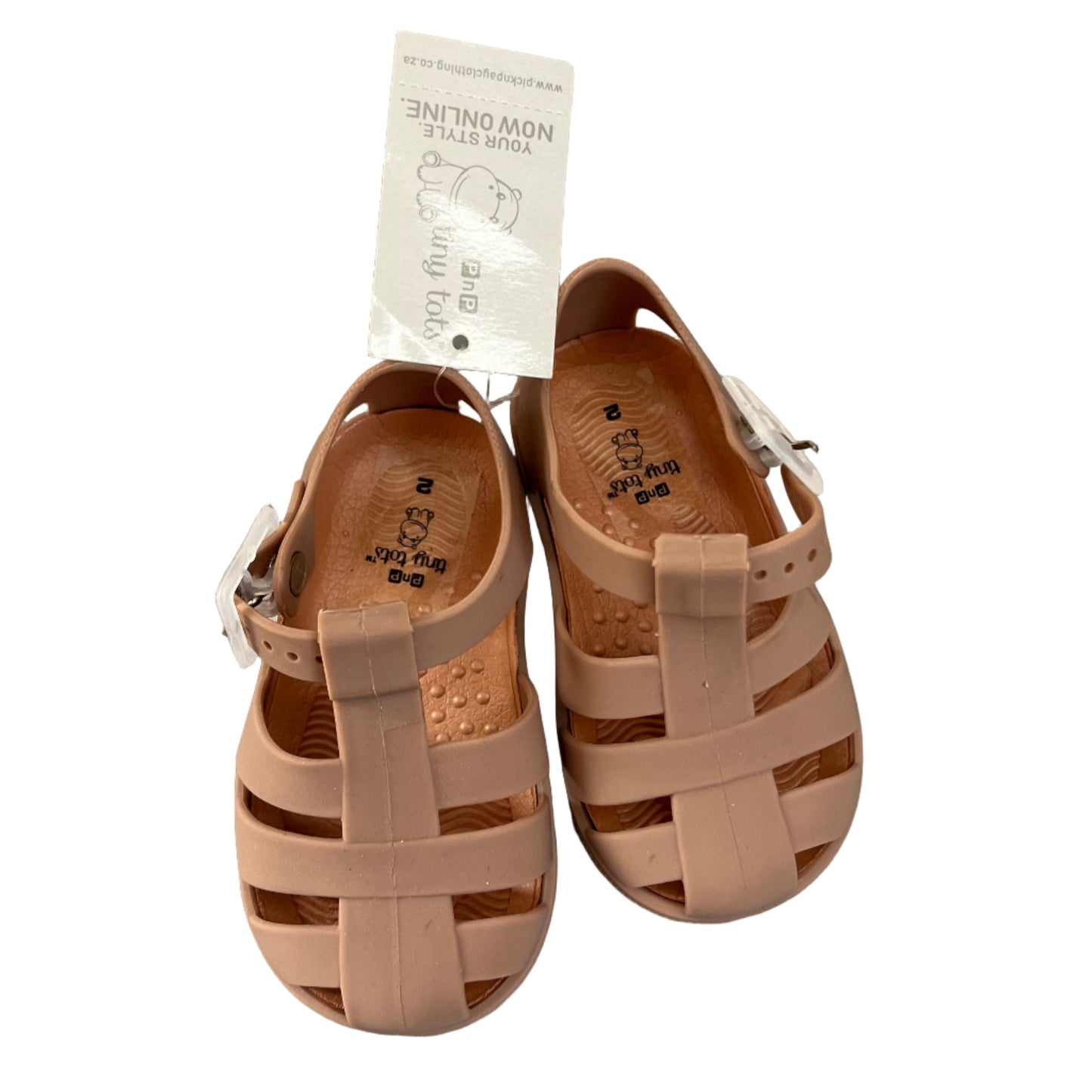 Size 2 Tan Sandals - Tiny tots