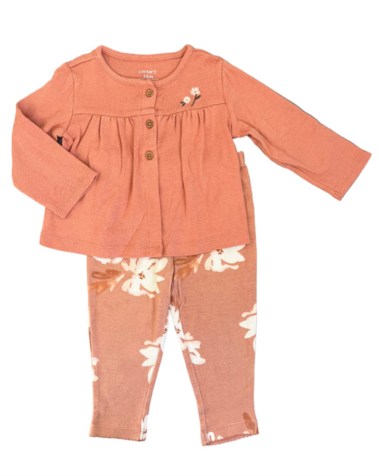 12M Cardigan and leggings set - Carter's