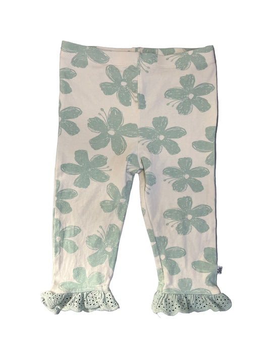 6-12M Green floral leggings - Woolworths