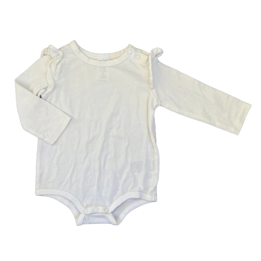 3-6M White long sleeve vest - Cotton On