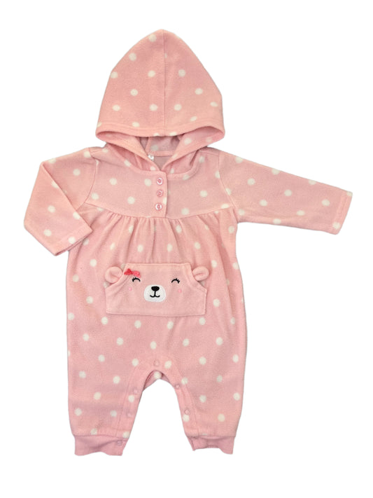 0-3M Hooded fleece onesie - Ackermans Baby