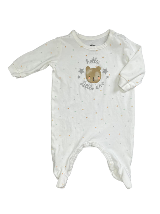 1-3M Hello little one sleepsuit - Woolworths