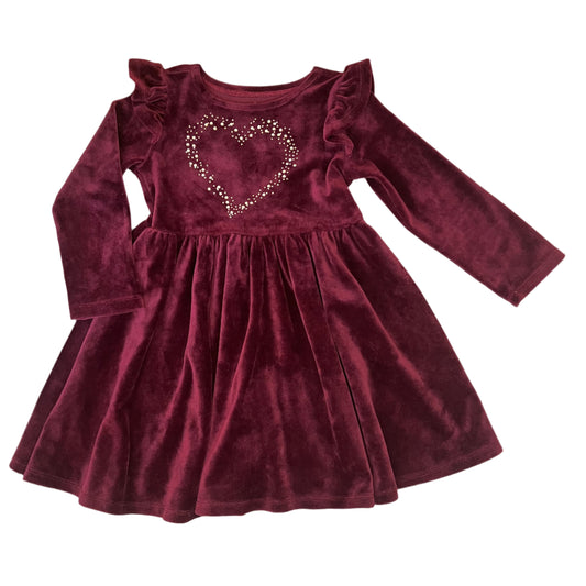 2Y Heart velvet long sleeve dress - Woolworths