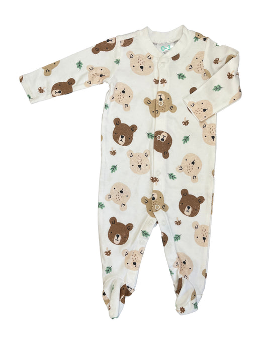 0-3M Bear sleepsuit - Cuddlesome