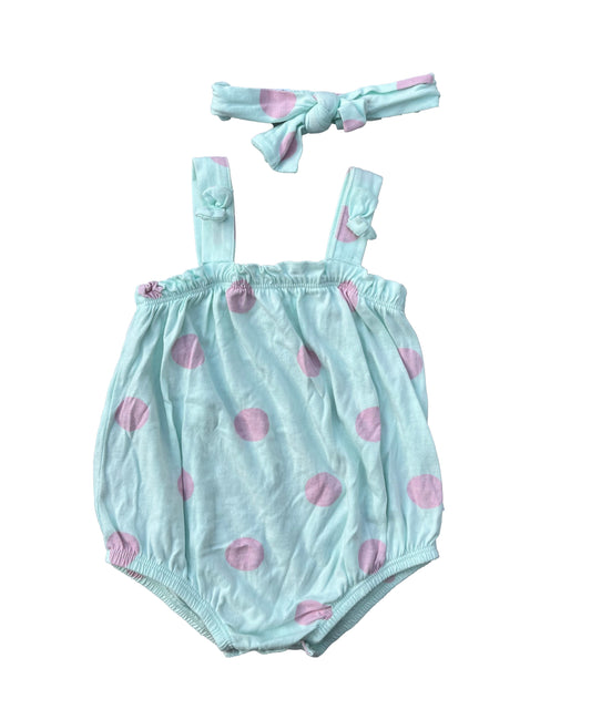 3-6M Polka dot romper with matching headband - Woolworths