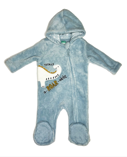0-3M Dinosaur hooded babygrow - Ackermans Baby