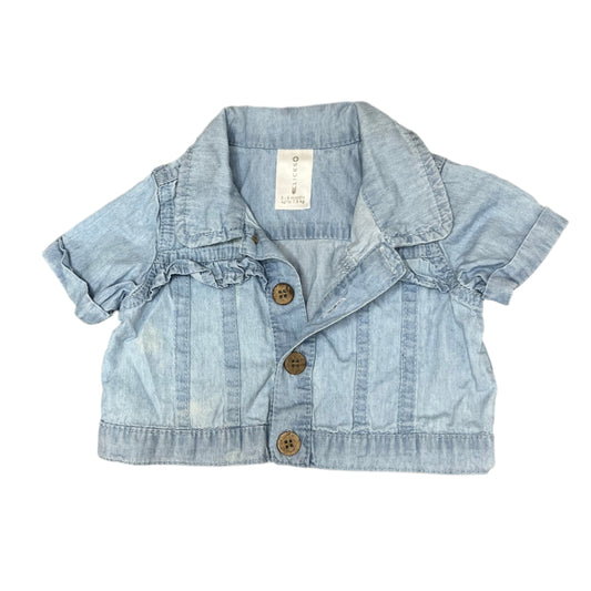 3-6M Cropped front button shirt - Clicks