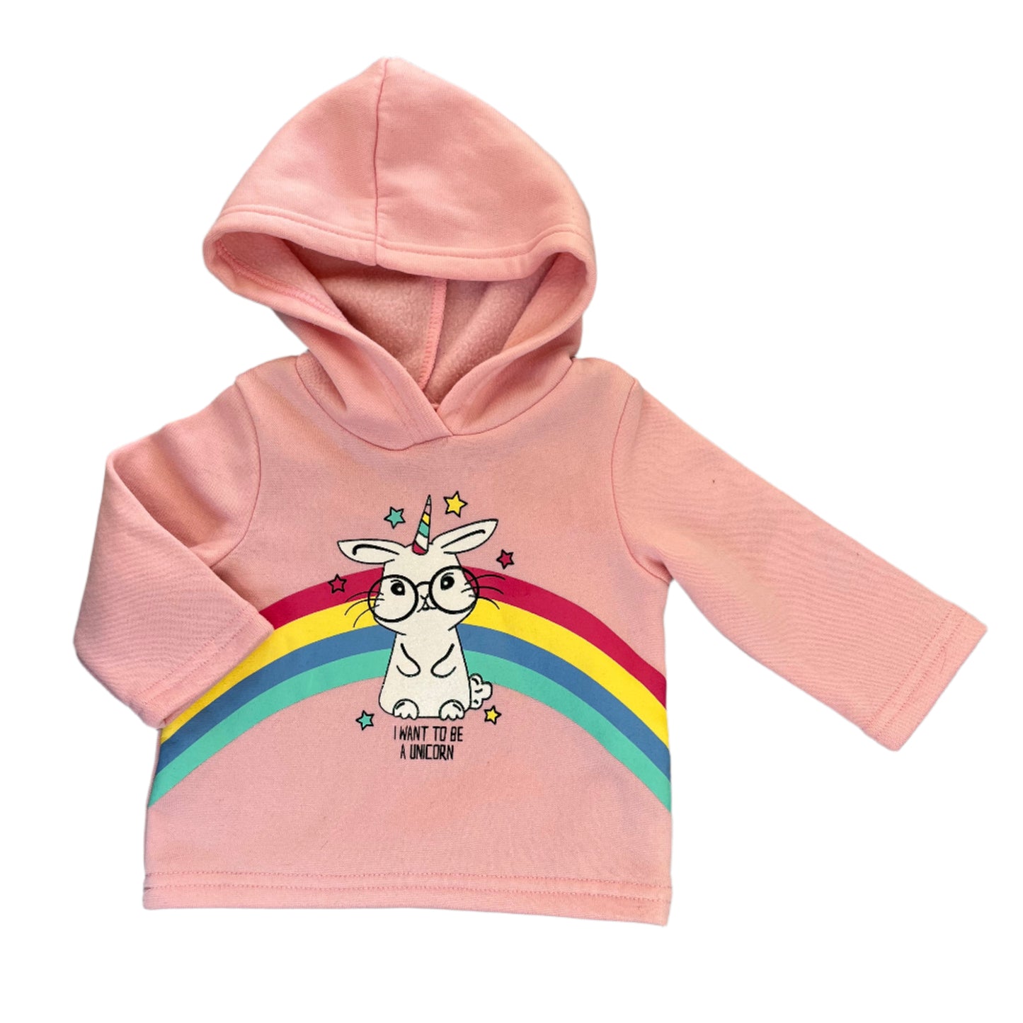 0-3M I want to be a unicorn hooded top - Cuddlesome