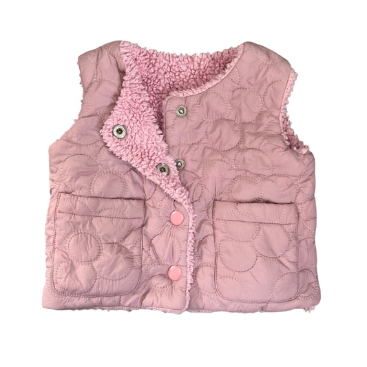 1-3M Reversible pink puffer vest - Woolworths