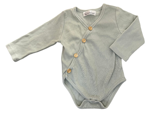 18-24M Long sleeve vest in sage- Little Sprout