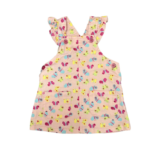 3-6M Soft denim butterfly pinafore - MrPrice