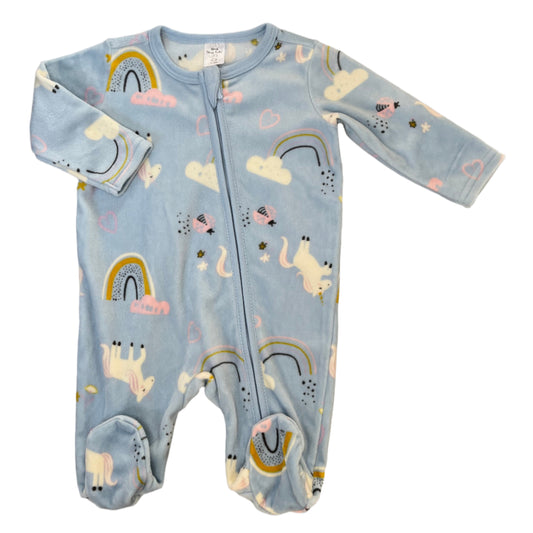 0-3M Fleece babygrow - Tiny tots