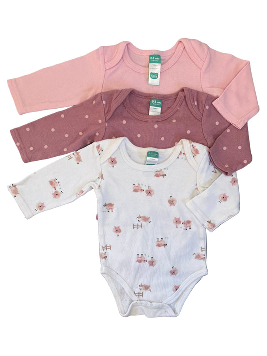 0-3M Long sleeve vest set - Ackermans baby