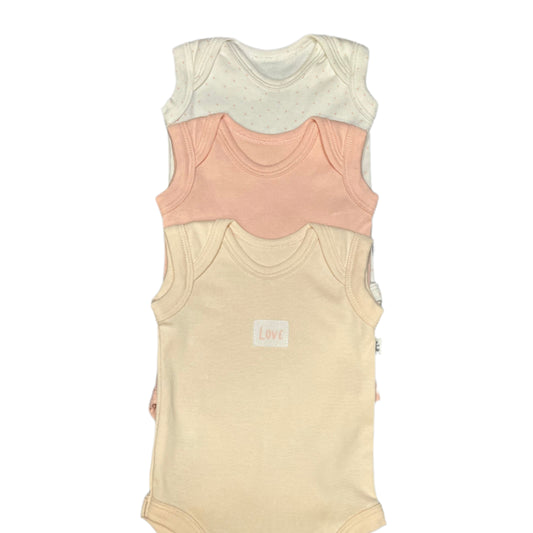 Newborn 3-pack short sleeve vests - Woolworths