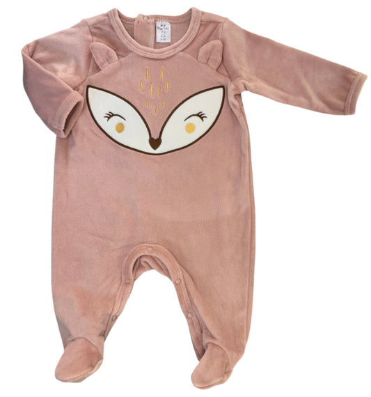 0-3M Fox fleece sleepsuit - Tiny tots