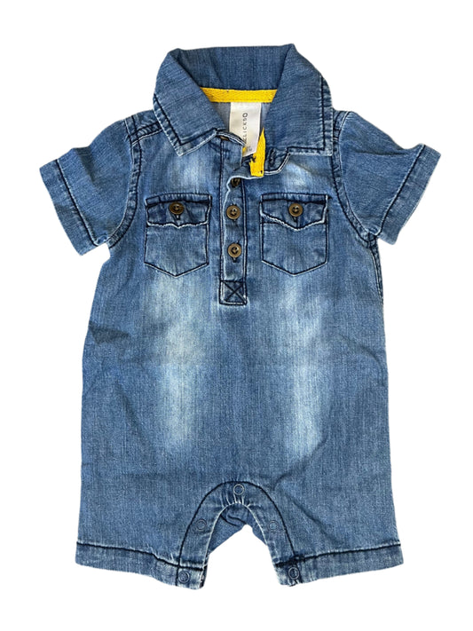 Newborn Soft denim romper - Clicks